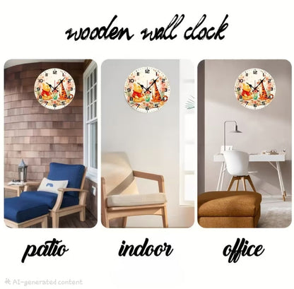 Wooden - 10" Round Wall Clock 🇨🇳
