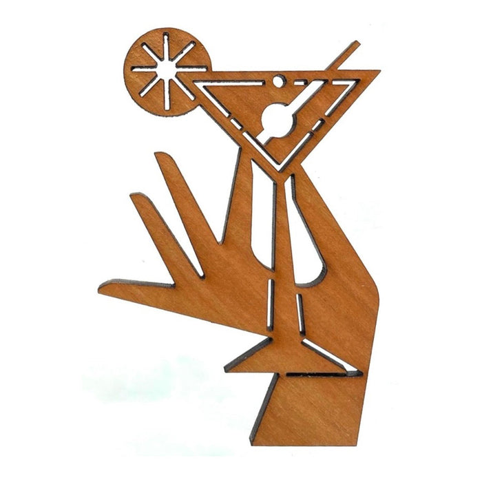 Frederick Arndt Wooden Ornaments - Cocktail in Hand - Destination PSP