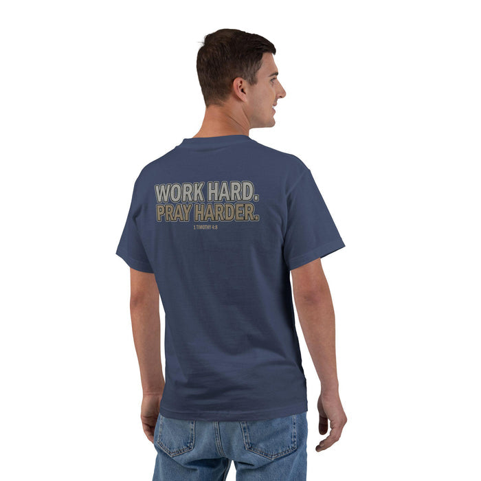 Work Hard Pray Harder T-Shirt: Christian Motivation Apparel