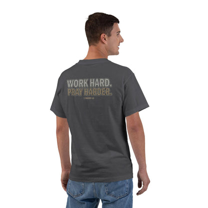 Work Hard Pray Harder T-Shirt: Christian Motivation Apparel
