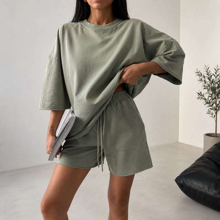Yara™ Sporty Relaxed Sweatshirt Set
